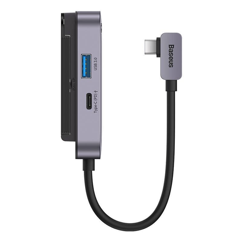 Hub 4in1 Baseus PadJoy Series USB-C to USB 3.0 + HDMI + USB-C PD + jack 3.5mm (Grey) hind ja info | USB jagajad, adapterid | kaup24.ee