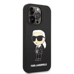 Karl Lagerfeld Liquid Silicone Ikonik NFT Case for iPhone 14 Pro Max Black цена и информация | Чехлы для телефонов | kaup24.ee