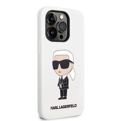 Karl Lagerfeld Liquid Silicone Ikonik NFT Case for iPhone 14 Pro Max White цена и информация | Чехлы для телефонов | kaup24.ee