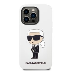 Karl Lagerfeld Liquid Silicone Ikonik NFT Case for iPhone 14 Pro Max White цена и информация | Чехлы для телефонов | kaup24.ee