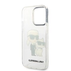 Karl Lagerfeld IML Glitter Karl and Choupette NFT Case for iPhone 14 Pro Max Transparent цена и информация | Чехлы для телефонов | kaup24.ee