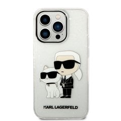 Karl Lagerfeld IML Glitter Karl and Choupette NFT Case for iPhone 14 Pro Max Transparent hind ja info | Telefoni kaaned, ümbrised | kaup24.ee