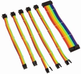 PSU Kabeļu Pagarinātāji Kolink Core 6 Cables Rainbow цена и информация | Кабели и провода | kaup24.ee