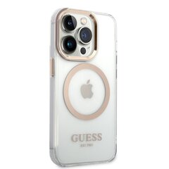 Guess Transparent MagSafe Compatible Case for iPhone 14 Pro Gold hind ja info | Telefoni kaaned, ümbrised | kaup24.ee