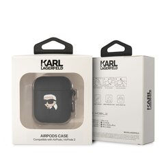 Karl Lagerfeld 3D Logo NFT Karl Head Silicone Case for Airpods 1|2 Black hind ja info | Kõrvaklapid | kaup24.ee