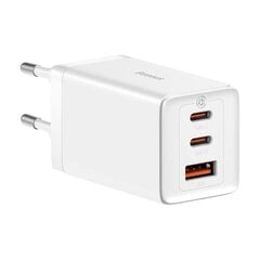 Baseus GaN5 Pro wall charger 2xUSB-C + USB, 65W (white) hind ja info | Mobiiltelefonide laadijad | kaup24.ee