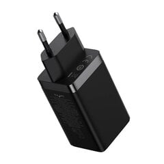 Baseus GaN5 Pro wall charger 2xUSB-C + USB, 65 Вт (black) цена и информация | Зарядные устройства для телефонов | kaup24.ee