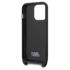 Karl Lagerfeld Monogram Crossbody Case for iPhone 14 Pro Black цена и информация | Чехлы для телефонов | kaup24.ee