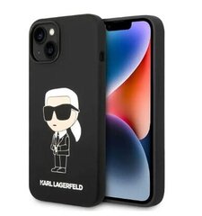 Karl Lagerfeld Liquid Silicone Ikonik NFT Case for iPhone 14 Black цена и информация | Чехлы для телефонов | kaup24.ee