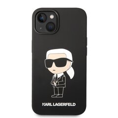 Karl Lagerfeld Liquid Silicone Ikonik NFT Case for iPhone 14 Plus Black цена и информация | Чехлы для телефонов | kaup24.ee