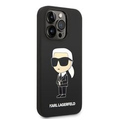 Karl Lagerfeld Liquid Silicone Ikonik NFT Case for iPhone 14 Pro Black hind ja info | Telefoni kaaned, ümbrised | kaup24.ee