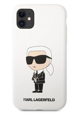 Karl Lagerfeld Liquid Silicone Ikonik NFT Case for iPhone 11 White цена и информация | Чехлы для телефонов | kaup24.ee