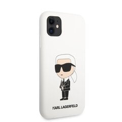 Karl Lagerfeld Liquid Silicone Ikonik NFT Case for iPhone 11 White цена и информация | Чехлы для телефонов | kaup24.ee