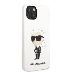 Karl Lagerfeld Liquid Silicone Ikonik NFT Case for iPhone 13 White hind ja info | Telefoni kaaned, ümbrised | kaup24.ee