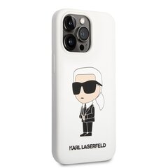 Karl Lagerfeld Liquid Silicone Ikonik NFT Case for iPhone 13 Pro White hind ja info | Telefoni kaaned, ümbrised | kaup24.ee