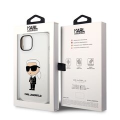 Karl Lagerfeld Liquid Silicone Ikonik NFT Case for iPhone 14 White hind ja info | Telefoni kaaned, ümbrised | kaup24.ee