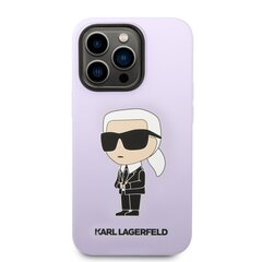 Karl Lagerfeld Liquid Silicone Ikonik NFT Case for iPhone 14 Pro Purple цена и информация | Чехлы для телефонов | kaup24.ee