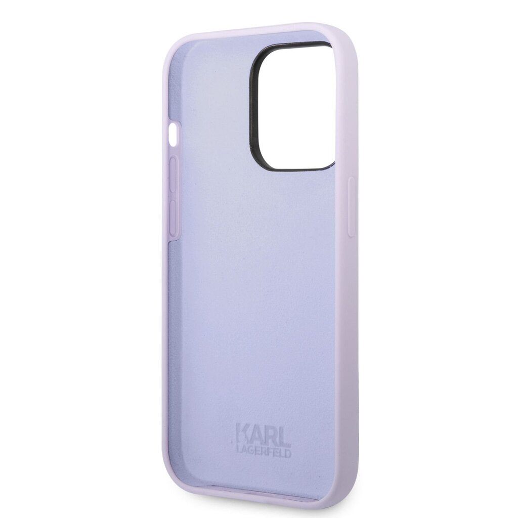 Karl Lagerfeld Liquid Silicone Ikonik NFT Case for iPhone 14 Pro Purple цена и информация | Telefoni kaaned, ümbrised | kaup24.ee