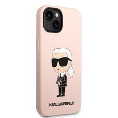 Karl Lagerfeld Liquid Silicone Ikonik NFT Case for iPhone 14 Plus Pink цена и информация | Чехлы для телефонов | kaup24.ee