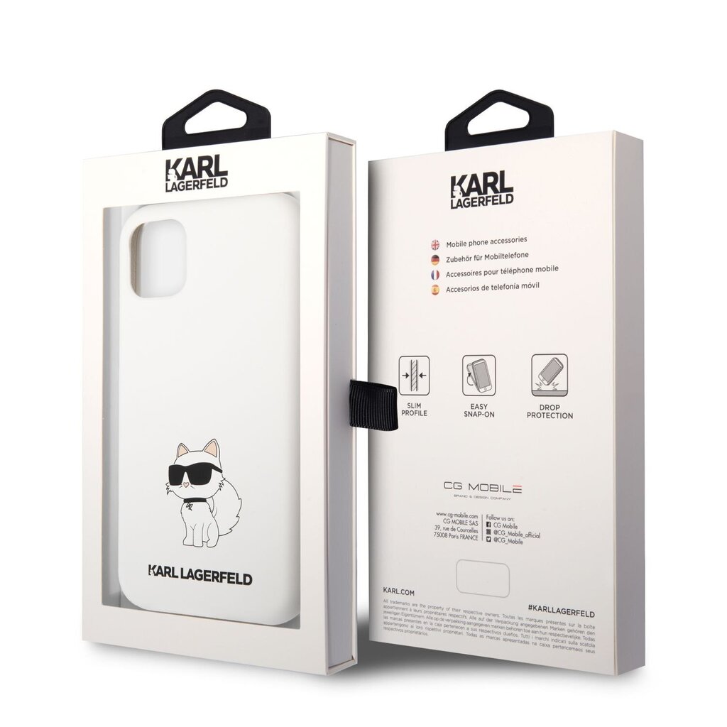 Karl Lagerfeld Liquid Silicone Choupette NFT Case for iPhone 11 White hind ja info | Telefoni kaaned, ümbrised | kaup24.ee