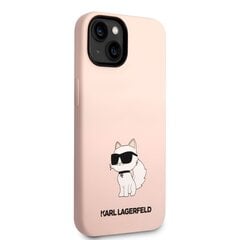 Karl Lagerfeld Liquid Silicone Choupette NFT Case for iPhone 14 Plus Pink hind ja info | Telefoni kaaned, ümbrised | kaup24.ee