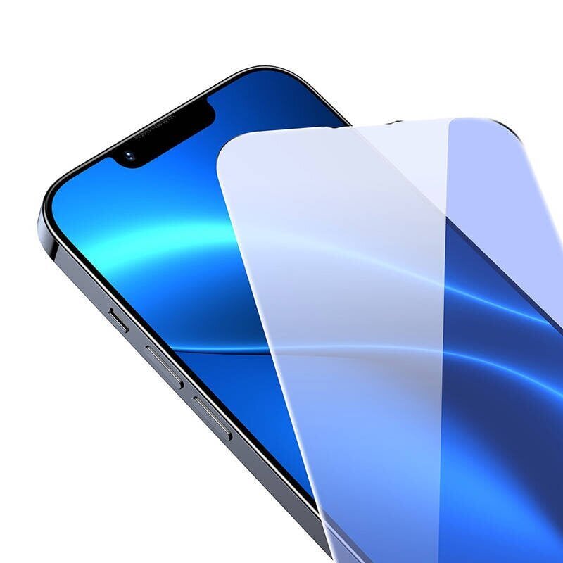 Baseus Tempered Glass Anti-blue light 0.3mm for iPhone 14 Plus|13 Pro Max (2pcs) hind ja info | Ekraani kaitsekiled | kaup24.ee