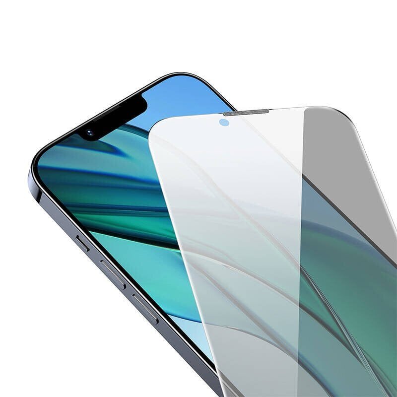 Baseus Crystal Tempered Glass Dust-proof with Privacy Filter 0.3mm for iPhone 14 Plus|13 Pro Max (1pc) hind ja info | Ekraani kaitsekiled | kaup24.ee