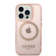 Guess Translucent MagSafe Compatible Case for iPhone 14 Pro Pink цена и информация | Чехлы для телефонов | kaup24.ee