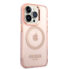 Guess Translucent MagSafe Compatible Case for iPhone 14 Pro Max Pink hind ja info | Telefoni kaaned, ümbrised | kaup24.ee