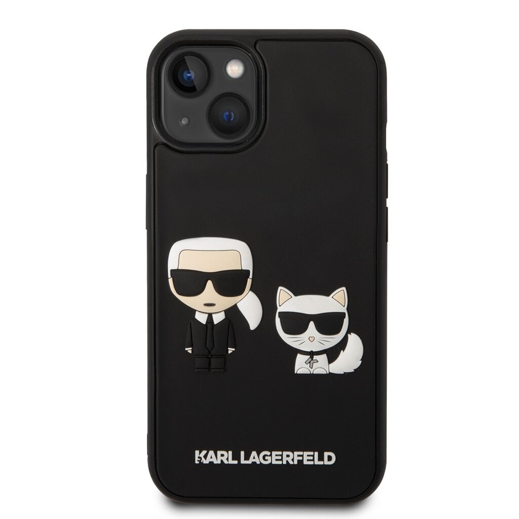 Karl Lagerfeld and Choupette 3D Case for iPhone 14 Black цена и информация | Telefoni kaaned, ümbrised | kaup24.ee