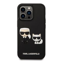 Karl Lagerfeld and Choupette 3D Case for iPhone 14 Pro Black hind ja info | Telefoni kaaned, ümbrised | kaup24.ee