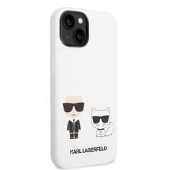 Karl Lagerfeld and Choupette Liquid Silicone Case for iPhone 14 White цена и информация | Чехлы для телефонов | kaup24.ee