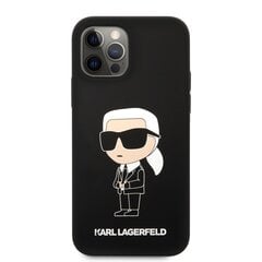 Karl Lagerfeld Liquid Silicone Ikonik NFT Case for iPhone 12|12 Pro Black hind ja info | Telefoni kaaned, ümbrised | kaup24.ee