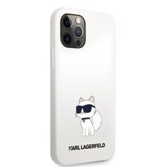 Karl Lagerfeld Liquid Silicone Choupette NFT Case for iPhone 12|12 Pro White hind ja info | Telefoni kaaned, ümbrised | kaup24.ee