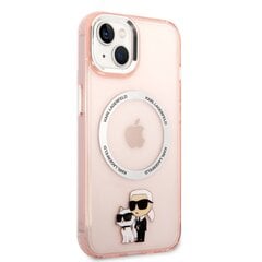 Karl Lagerfeld MagSafe Compatible Case IML Karl and Choupette NFT for iPhone 14 Pink hind ja info | Telefoni kaaned, ümbrised | kaup24.ee