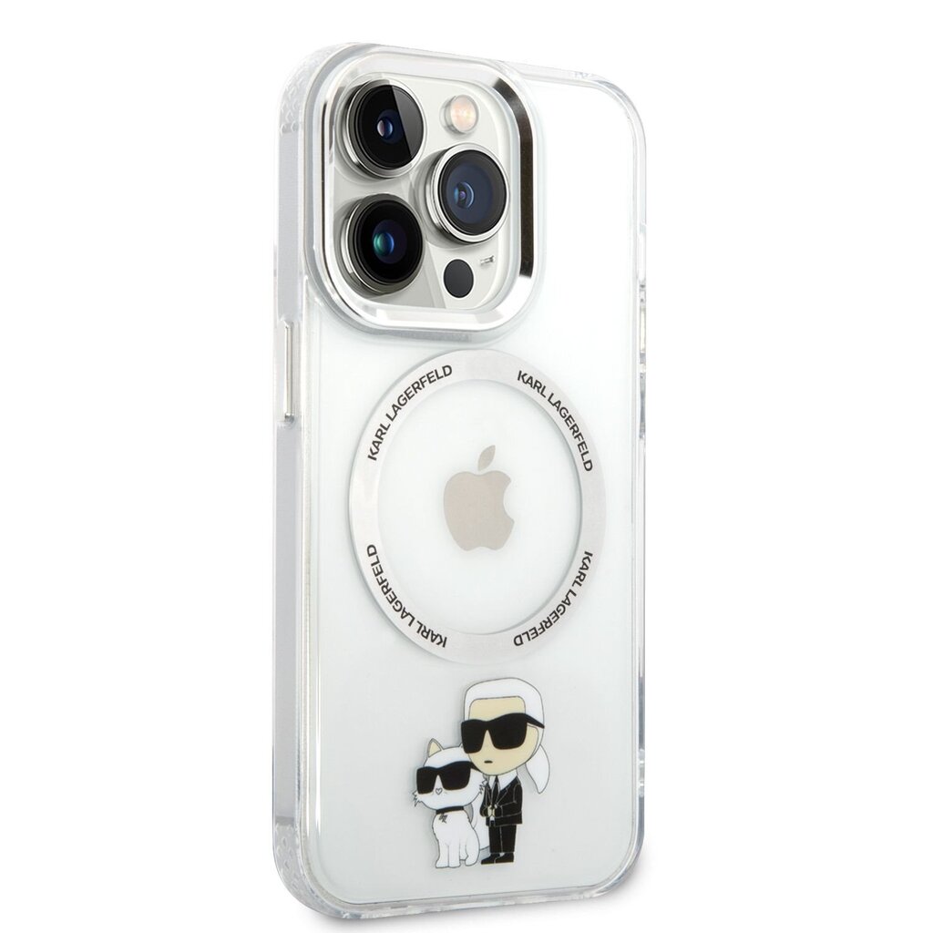 Karl Lagerfeld MagSafe Compatible Case IML Karl and Choupette NFT for iPhone 14 Pro Transparent цена и информация | Telefoni kaaned, ümbrised | kaup24.ee