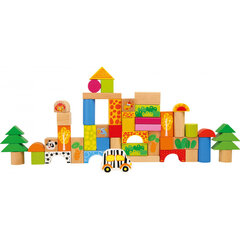 Деревянные блоки «Зоопарк» цена и информация | Развивающие игрушки и игры | kaup24.ee