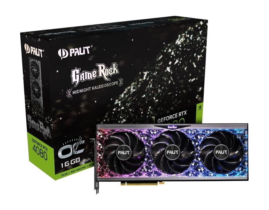 Palit GeForce RTX 4080 GameRock OC, 16 GB|GDDR6X|256 bit|PCIE 4.0 16x|GPU 2205 MHz|1xHDMI|3xDisplayPort|NED4080S19T2-1030G цена и информация | Videokaardid (GPU) | kaup24.ee