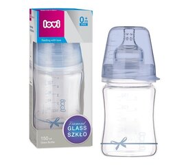 Стеклянная бутылка Lovi Diamond glass Baby Shower boy, 150 мл цена и информация | Бутылочки и аксессуары | kaup24.ee