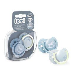 Silikoonist lutt Lovi Baby Shower Boy, 0-2 kuud, 2 tk. цена и информация | Пустышки | kaup24.ee