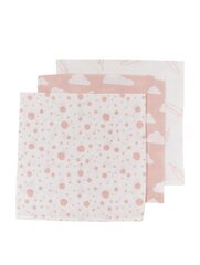 Marli (musliin) mähkmete komplekt, 30x30, Meyco Baby (Dots Pink/White) hind ja info | Mähkimislinad | kaup24.ee