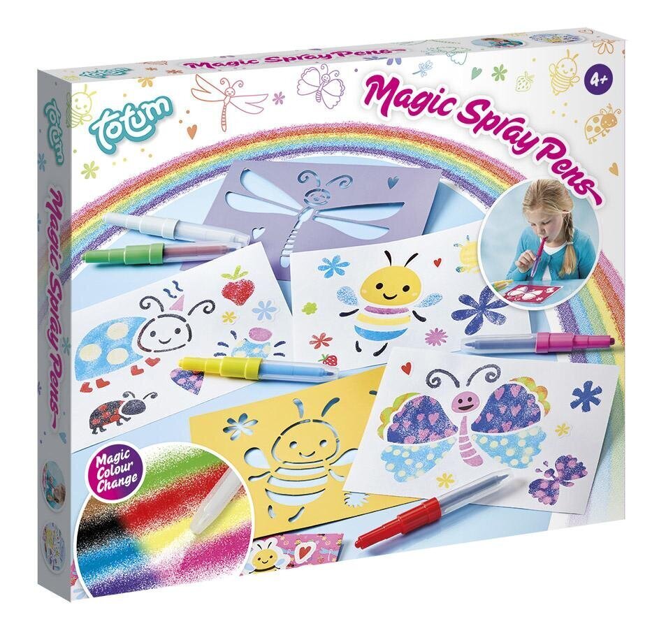 Loominguline joonistuskomplekt Magic Spray Pens Totum цена и информация | Arendavad mänguasjad | kaup24.ee