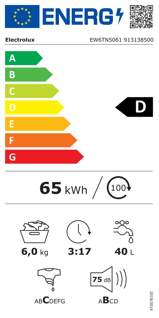 Electrolux EW6TN5061F hind ja info | Pesumasinad | kaup24.ee