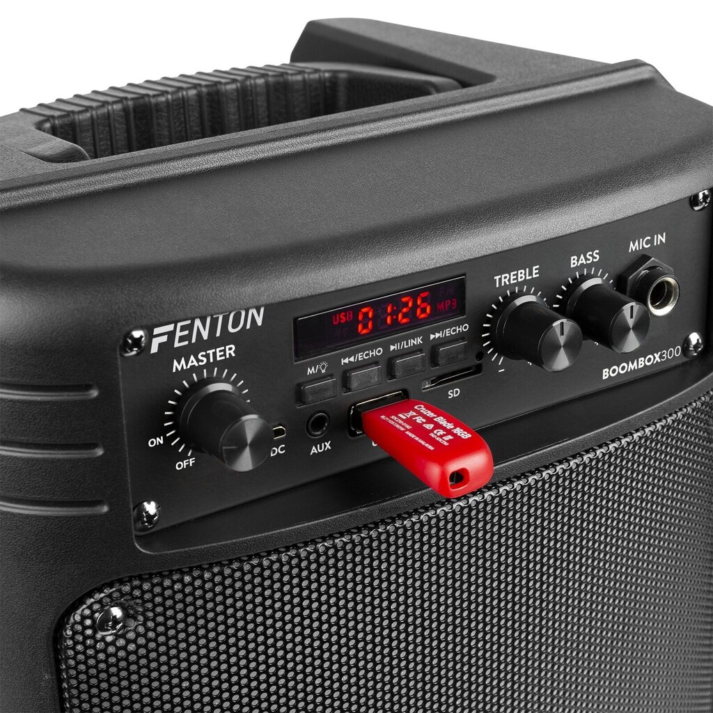 Fenton BoomBox300 peokõlar LED-iga hind ja info | Kõlarid | kaup24.ee