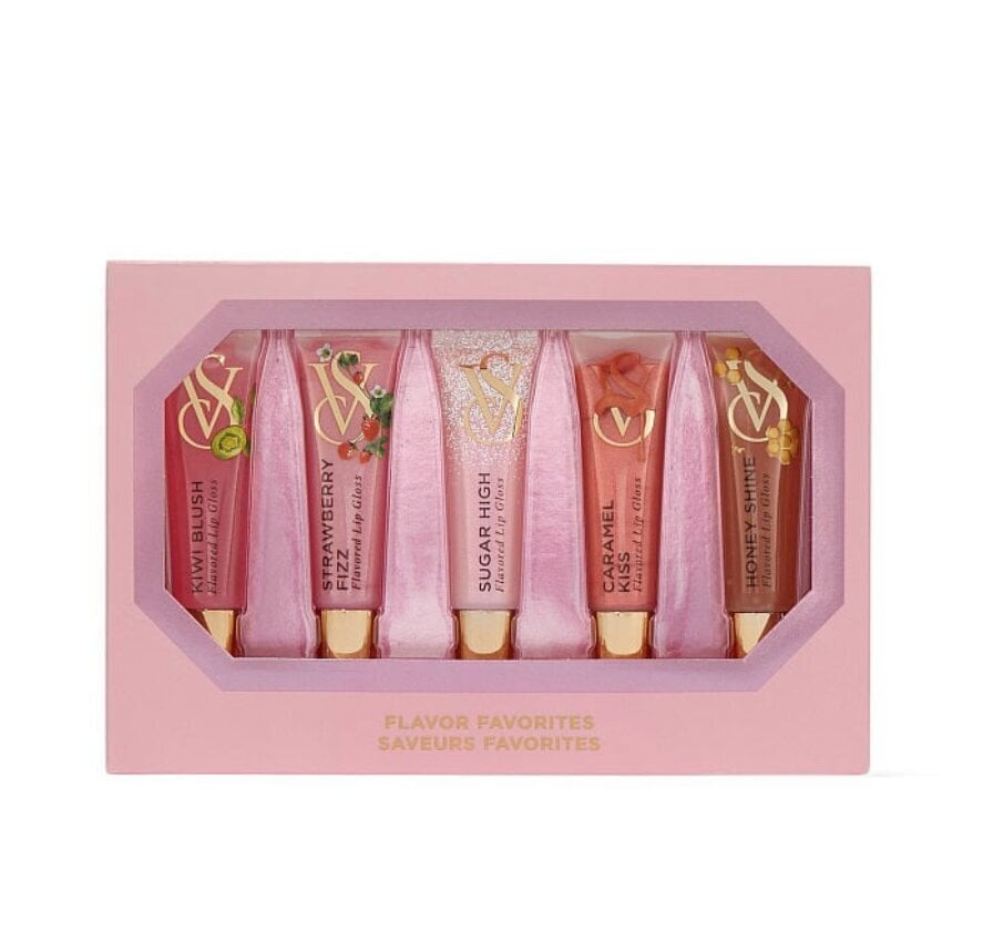 Victoria Secret huuleläike komplekt 5 tk цена и информация | Huulepulgad, -läiked, -palsamid, vaseliin | kaup24.ee