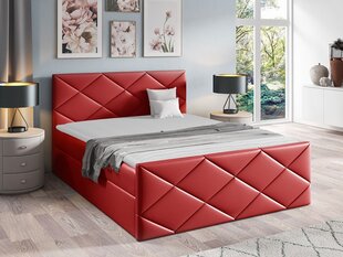 Континентальная кровать GUILLERMO-ekoskóra Soft 010a-160x200 см цена и информация | Кровати | kaup24.ee