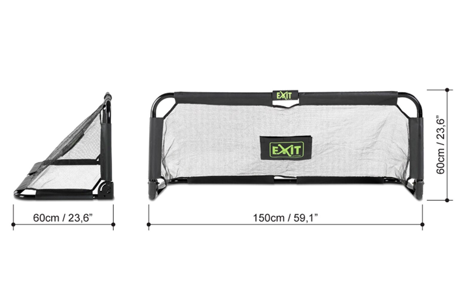 Kokkupandavad jalgpalliväravx Exit Panna, 150x60 cm, 2 tk hind ja info | Jalgpalliväravad ja -võrgud | kaup24.ee