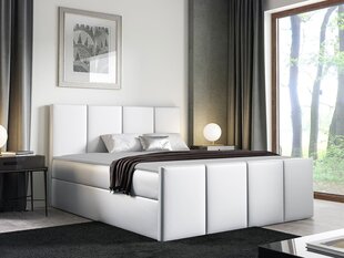Континентальная кровать BAUTISTA-ekoskóra Soft 017 (белая)-120x200 см цена и информация | Кровати | kaup24.ee
