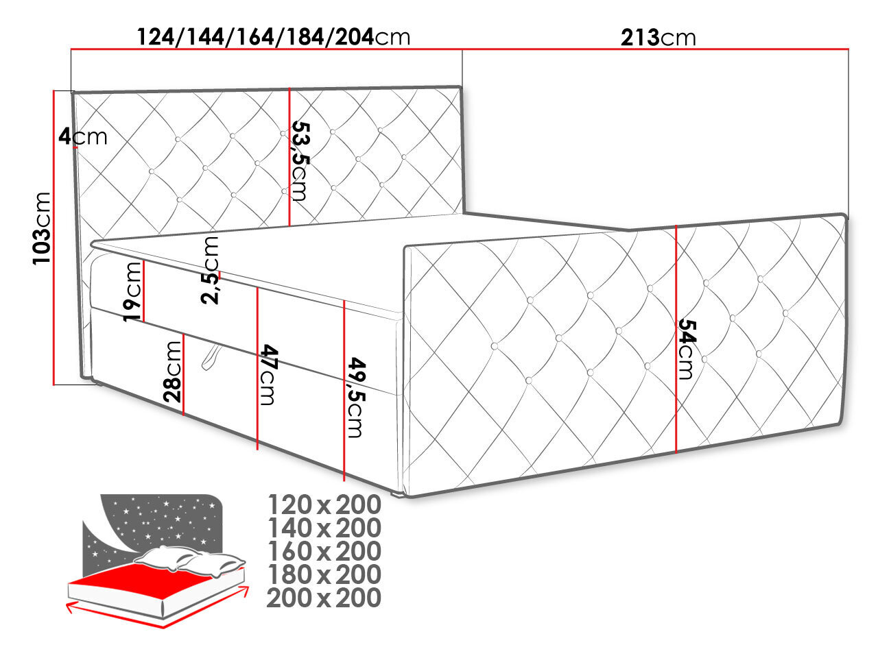 Kontinentaalvoodi DOTAN-Amor Velvet 4304-180x200 cm hind ja info | Voodid | kaup24.ee