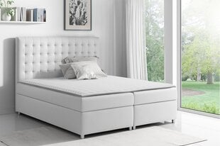 Континентальная кровать ALFI-ekoskóra Soft 017 (белая)-140x200 см цена и информация | Кровати | kaup24.ee